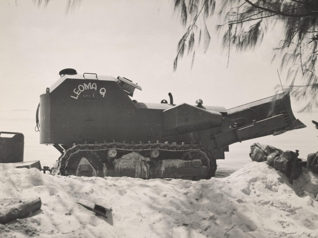 US Marine Corps armored bulldozer in the Pacific Theater