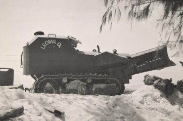 US Marine Corps armored bulldozer in the Pacific Theater