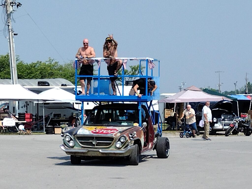 Rusted Sinners party like Rockstars " When you like car shows but you also like drinking on your deck!! LOL .... seen at THE Redneck Rumble