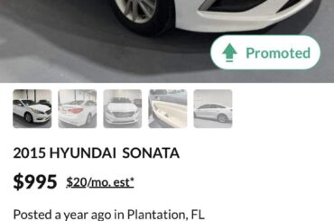 Isn’t it so annoying theme sellers put the down payment of the car instead of what they’re selling it for??