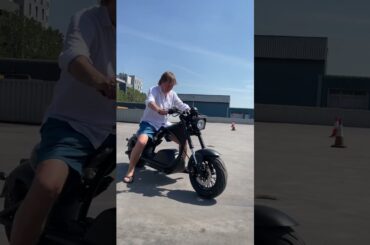 The future of motorcycles, today. Electric motorcycle test ride.