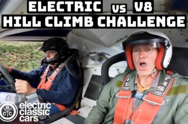 Electric vs V8 hill climb in a Land Rover