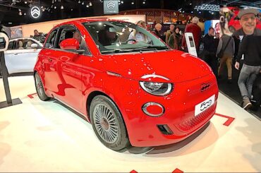 Fiat 500 e red edition electro all new model full electric car walkaround and interior K1230