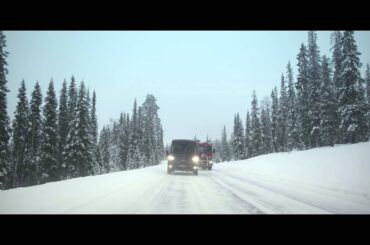 Work vans drift on ice: 2014 Arctic Van Challenge