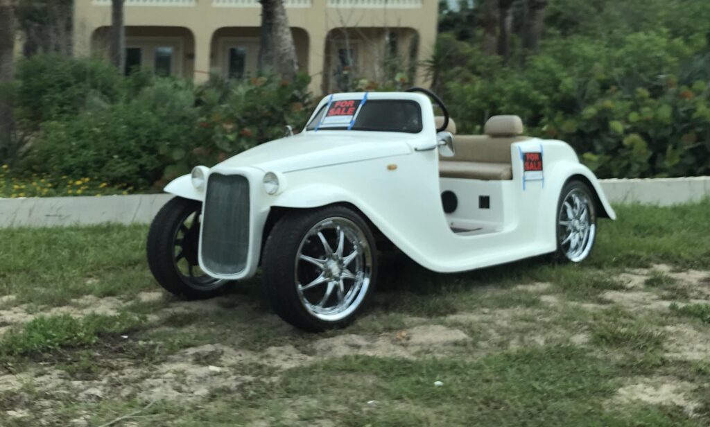 An ACG California Roadster golf cart spotted outside Daytona Beach, Florida