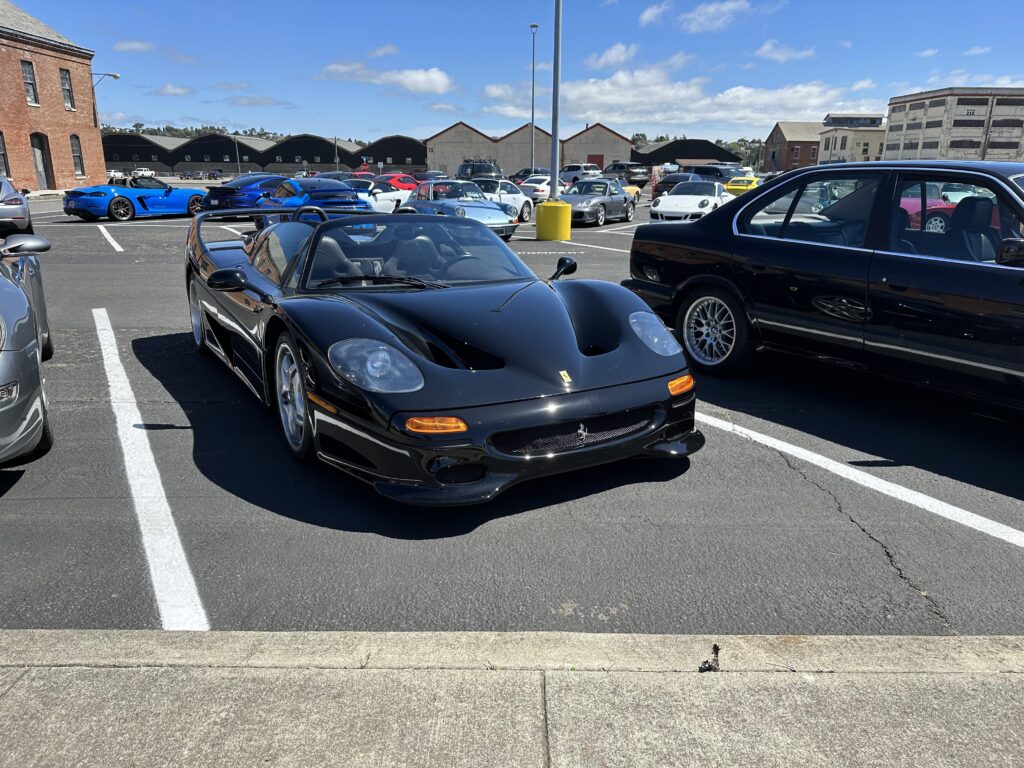 [Ferrari F50] in the parking lot at Luftgekühlt