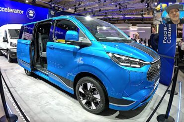 Ford E Transit Custom 320 Sport L1 H1 full electric delivery Van car Transporter walkaround K1344