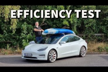 The difference a roof rack load makes to EV efficiency? the Kayak test!