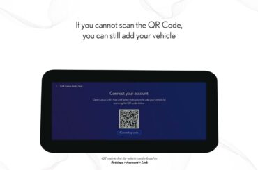 How to connect your Lexus to the Lexus Link+ App using QR code (new users)