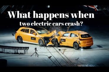 What happens when two electric cars crash? Mercedes Crash Test 2024