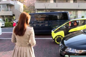 TOYOTA i-ROAD test driving in Tokyo -Long ver-
