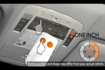 2010-2012 Quick Guide - Lexus Garage Door Opener