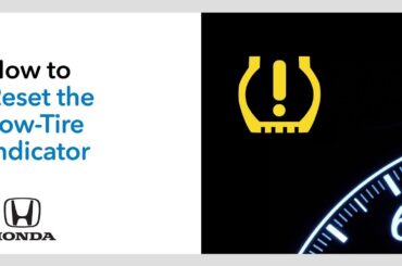 How to Reset the Low-Tire-Pressure Indicator – Display Audio Models