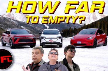 Nail Biter Result: GM vs Tesla vs Subaru vs The World's Toughest EV Range Test!