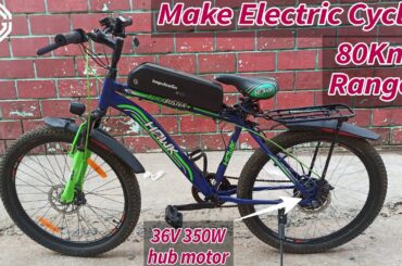 Electric cycle conversion with 36V 350W hub motor kit. Normal Cycle conversion in electric