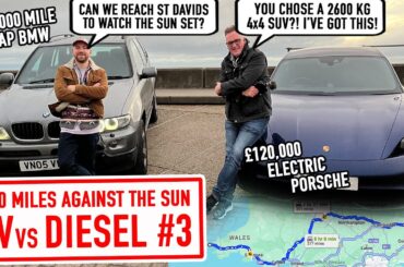 EV vs Diesel Winter Road Trip - 400 miles from Sunrise to Sunset - East to West