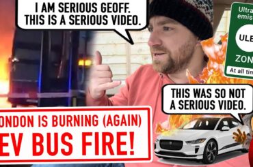 ELECTRIC bus BURNS in London and ANOTHER CRISPY iPACE in the USA