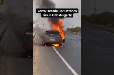 Volvo C40 Recharge electric car catches fire