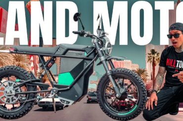 LAND MOTO Electric Motorcycle 2024: 70MPH First Ride & Review Thrills in Las Vegas!
