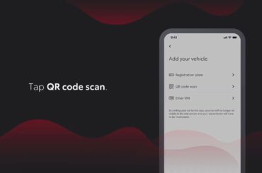 MyToyota app: Setting up using QR Code