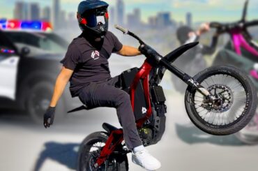 Illegal E-Bike Rideout in LA (Cops + Gang Beef + Crashes)
