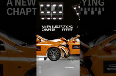 Crumpling since 1959 – With the world’s first public two-car electric crash test. | #shorts