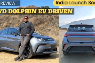 BYD Dolphin Driven || Drive Review of India Bound Electric Car || BYD Dolphin Electric Hatchback