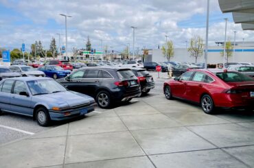 My 1986 Honda Accord next to a 2024 Honda Accord