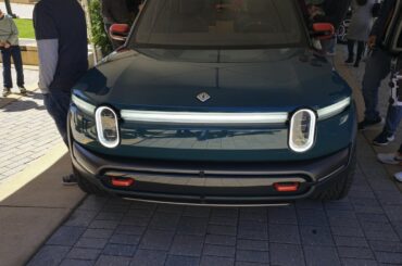 New Rivian R2, R3, and R3X as seen at a promotional event in Normal, Illinois