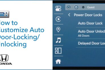 Honda Prologue I How to Customize Auto Door-Locking/Unlocking