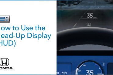 Honda Prologue I How to Use the Head-Up Display (HUD)