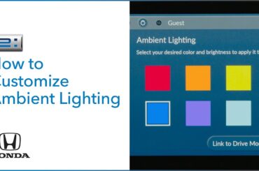 Honda Prologue I How to Customize Ambient Lighting