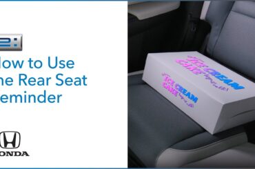 Honda Prologue I How to Use the Rear Seat Reminder