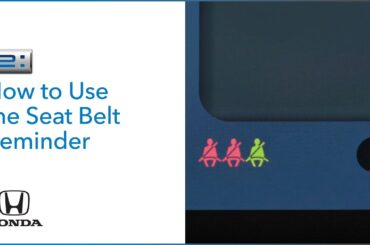 Honda Prologue I How to Use the Seat Belt Reminder