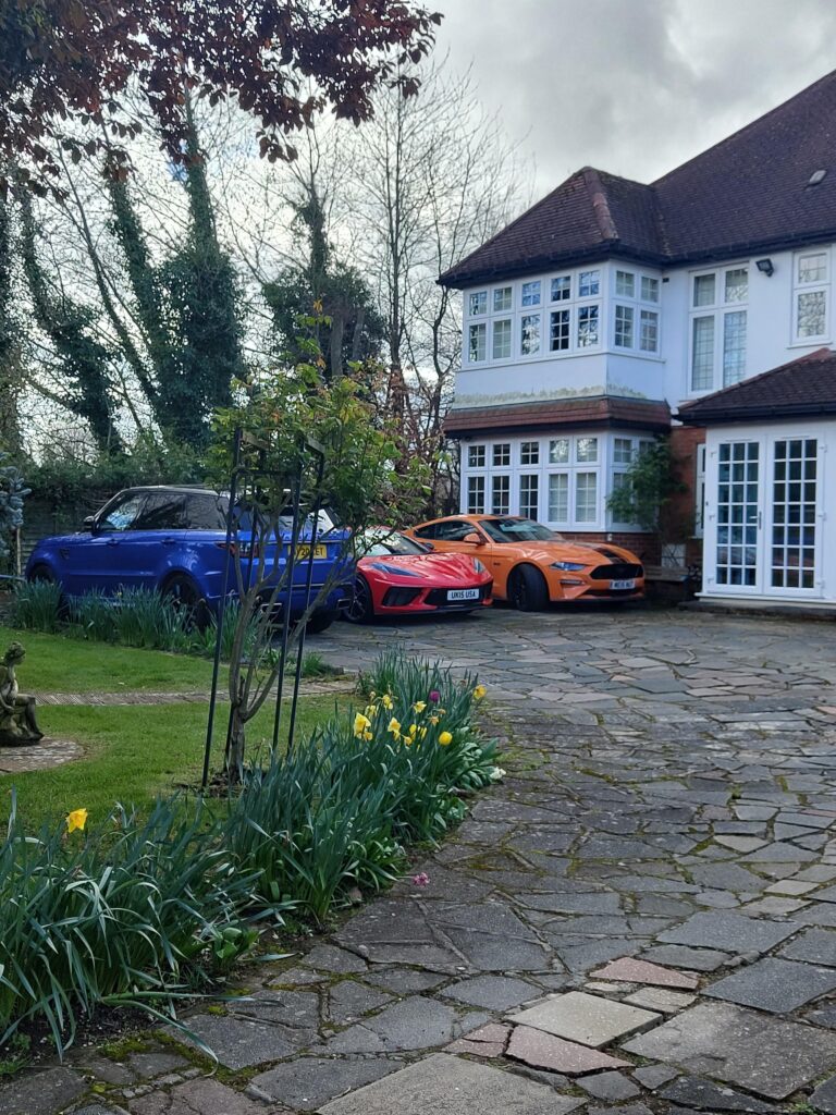 Went for a stroll and stumbled upon a [C8 Corvette ] with a grabber ...