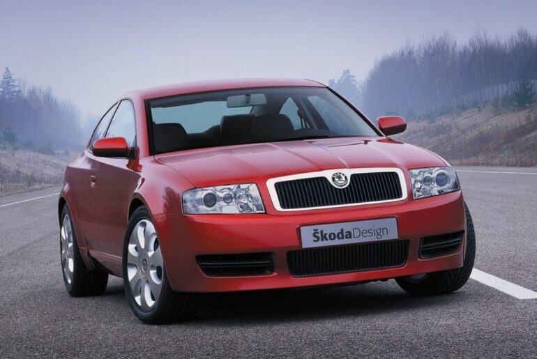 The Škoda Tudor, a concept coupé car derived from the regular Škoda Superb. The car was presented only as a study, with no intention of producing the car. Only one example was produced by Škoda Auto in 2002.