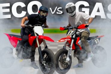 World's FASTEST Electric vs Gas Supermoto