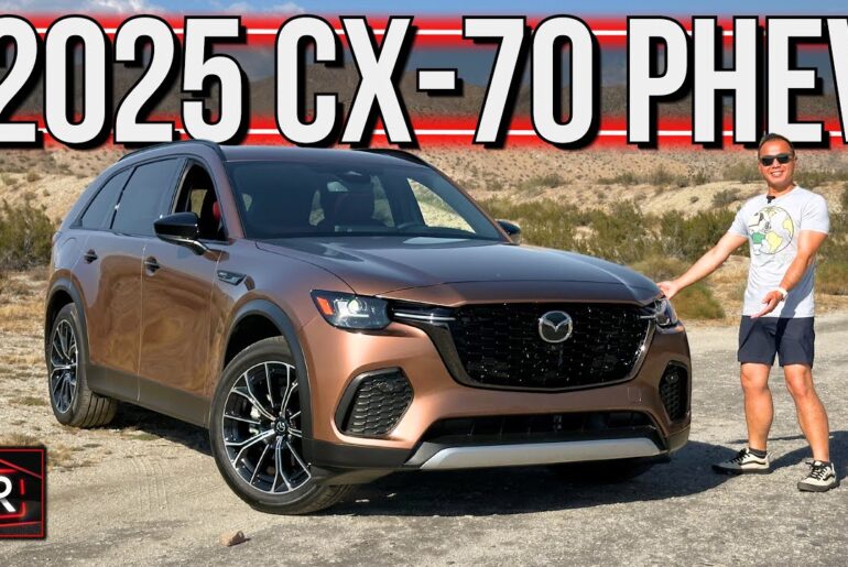 The 2025 Mazda CX-70 PHEV Is An Upscale Large Hybrid SUV With A Sporty Aura