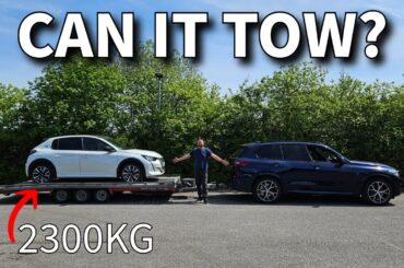 BMW X5 45e (plug-in electric hybrid) towing test.