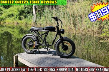32MPH Dual 1000W Drives POLEEJIEK PLJ2008 Fat Tire Electric Bike 48V 20Ah Battery