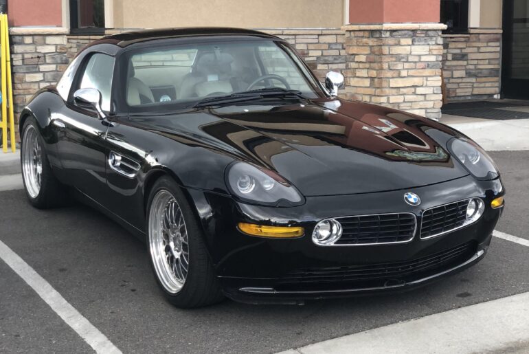 I love the front end [BMW Z8] never seen one with the top on before