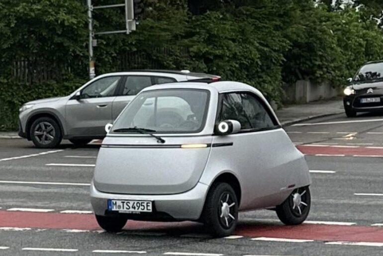 Spotted [unknown] in Munich. Looks like a new mini EV.