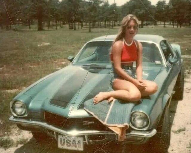 Girls and cars, 1970s
