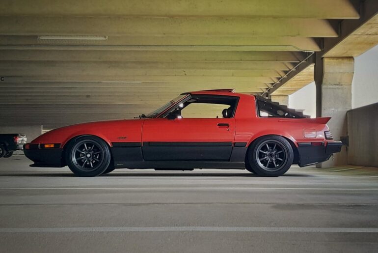 Not sure this is stance,  but I'm OK with that. 1st gen RX7.