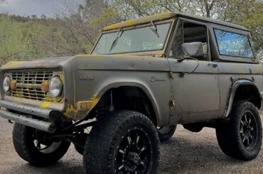 My 69 bronco, pulled it out of a field, sitting since 1991. Got it running, suspension lift, and decided to leave it alone, Joe Dirté vibes