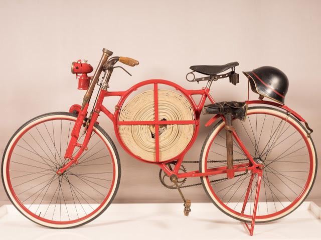 Vintage Firefighter Bicycle, ca. 1905. used by the firefighters that worked in petrochemical industries.