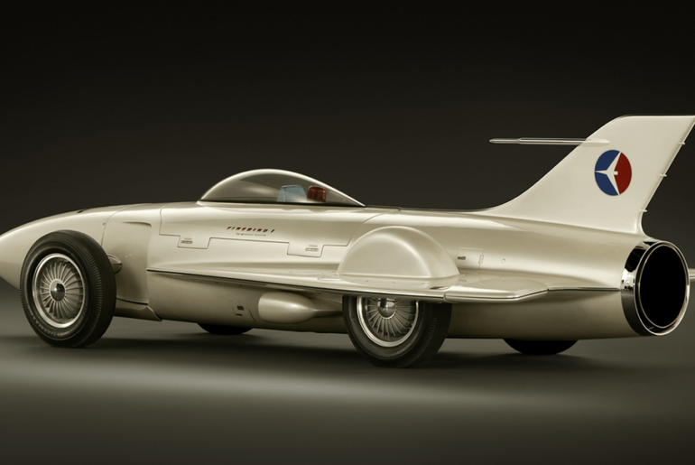 The various versions of the GM "Firebirds" of the 1950s, which were based on fighter jets of the time.