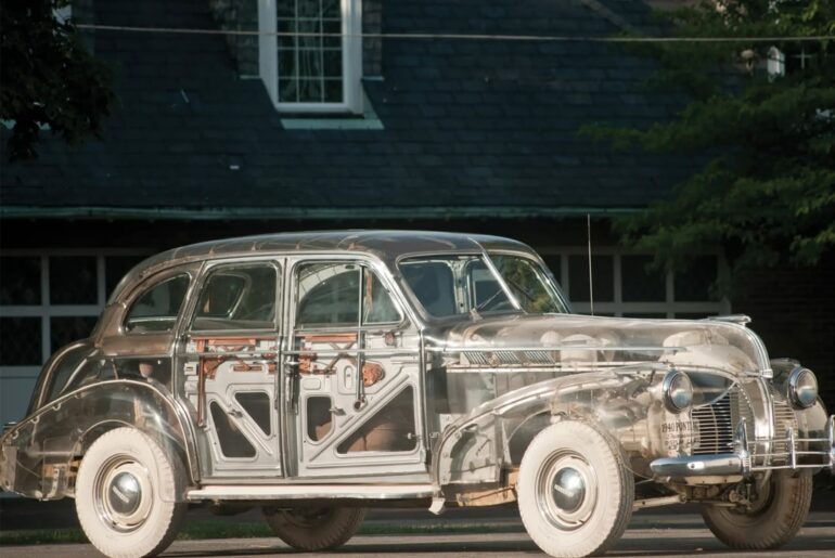 1939 Pontiac Deluxe Six "Ghost Car" is a one-off show car which body and panels are made entirely of plexiglass.