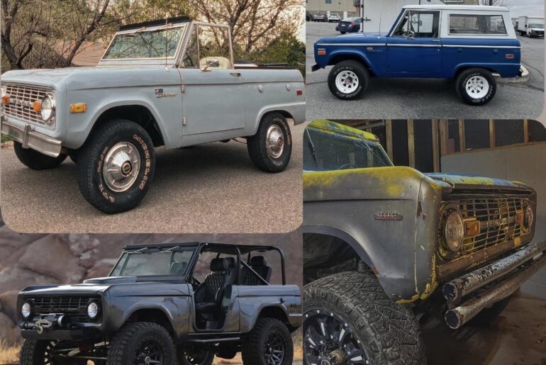 My 4 first gens, still own the patina and silver, blue one was daily driven by the same guy for 49 years, grey was my 408 stroker extensive build