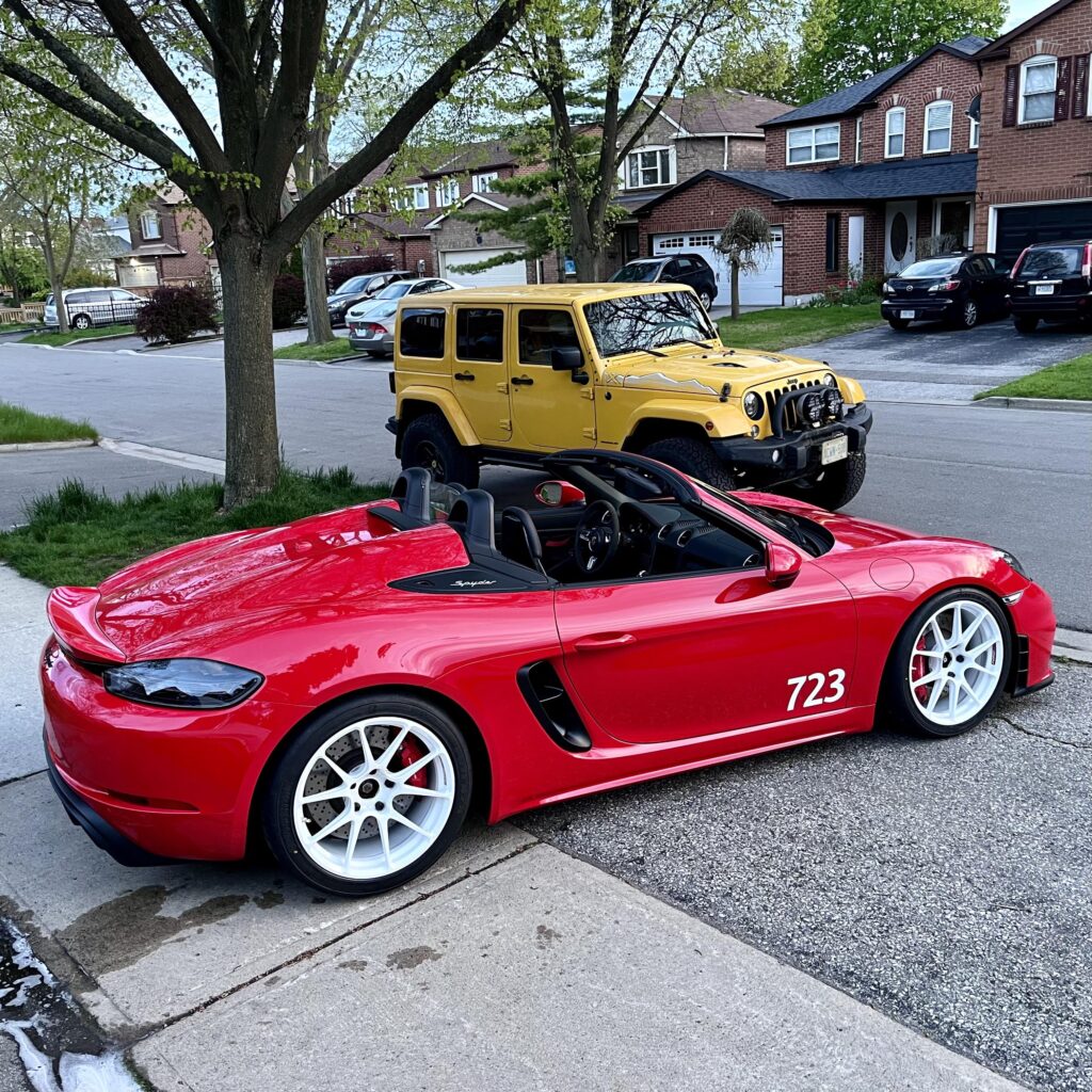 718 Spyder ready for track day.